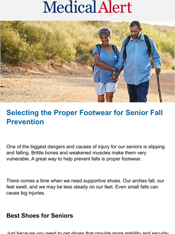 Selecting the Proper Footwear for Senior Fall Prevention
