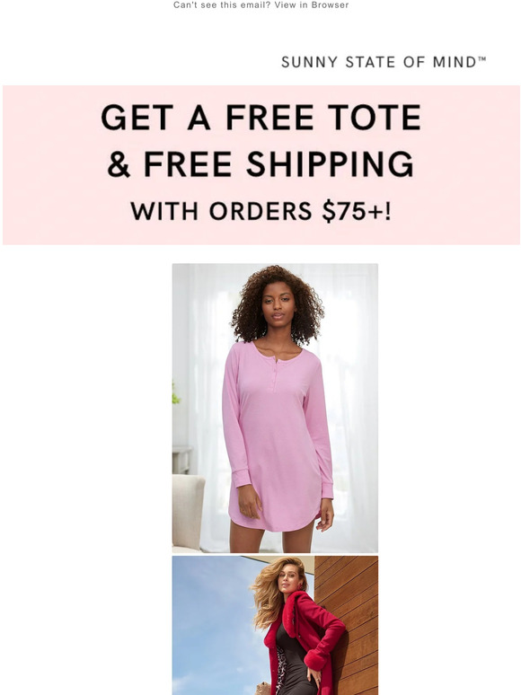 VENUS Fashion Open and get a free tote and free shipping with orders