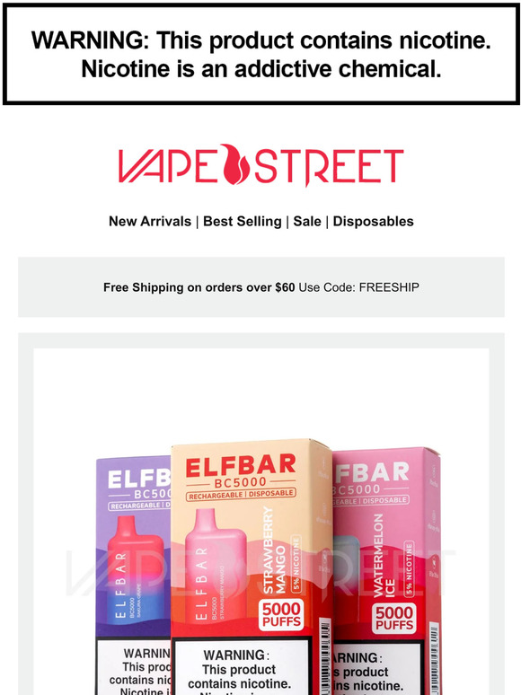 Vape Street New Elf Bar Miami Mint Flavor! Now Available🔥 Milled