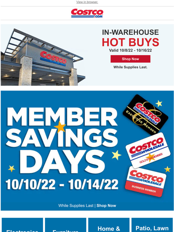 Costco Limited Time Deals END TOMORROW + Member Savings Days Continue