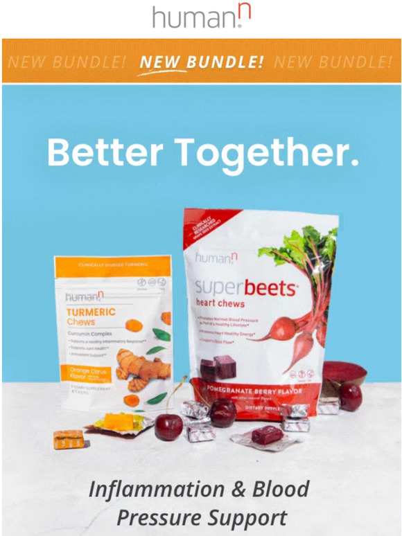 HumanN Bundle Up Heart Chews & Turmeric (and save up to 46! 🙀) Milled