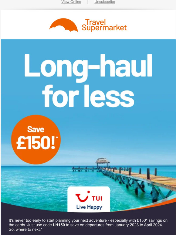 TravelSupermarket Save £150* on longhaul getaways with TUI🌴 Milled