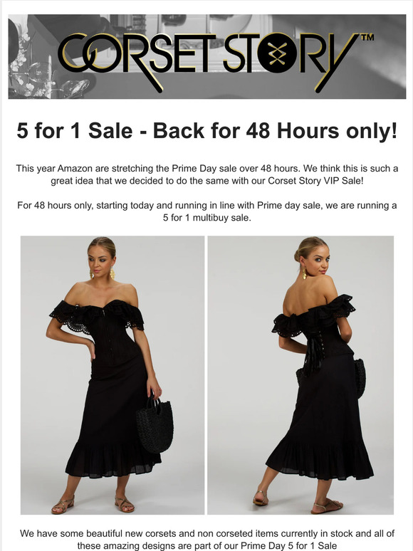 CorsetStory ⏰Corset Story Prime Day 48 Hours only 5 for 1 sale 😲