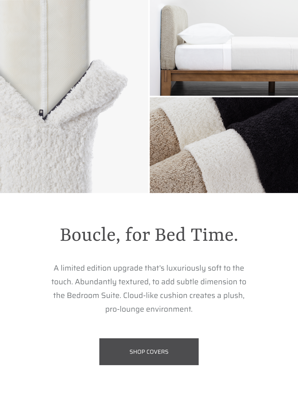 Thuma Meet the PillowBoard Cover in Boucle. Milled