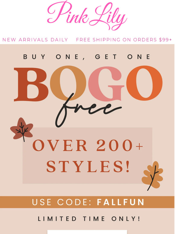 The Pink Lily Boutique here's the deal BOGO FREE! Milled
