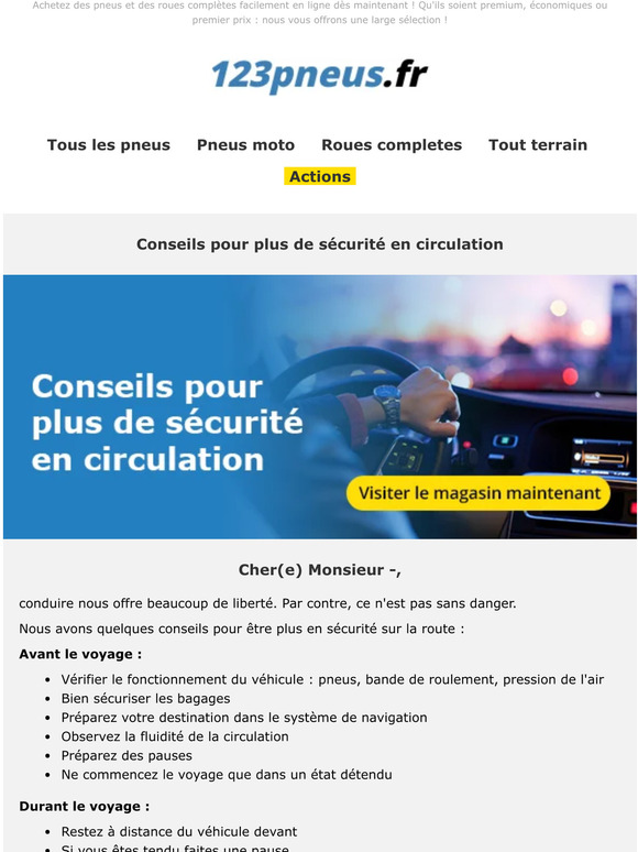 Avec ces conseils vous serez plus en sécurité sur la route