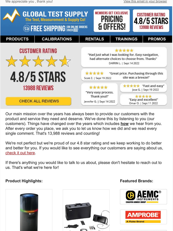 🌟 We're so proud  ... our customers are saying great things about us 🌟