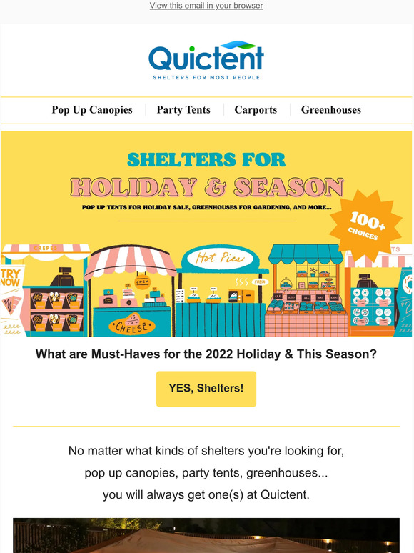 Quictent (US) Shelters for Holiday & Season🍂 Milled