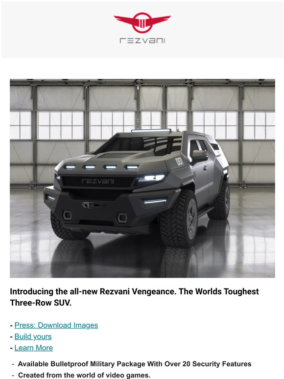 Introducing All New Rezvani Vengeance.