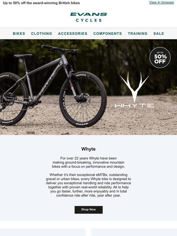 Evans Cycles Whyte now available at Evans Cycles! Milled