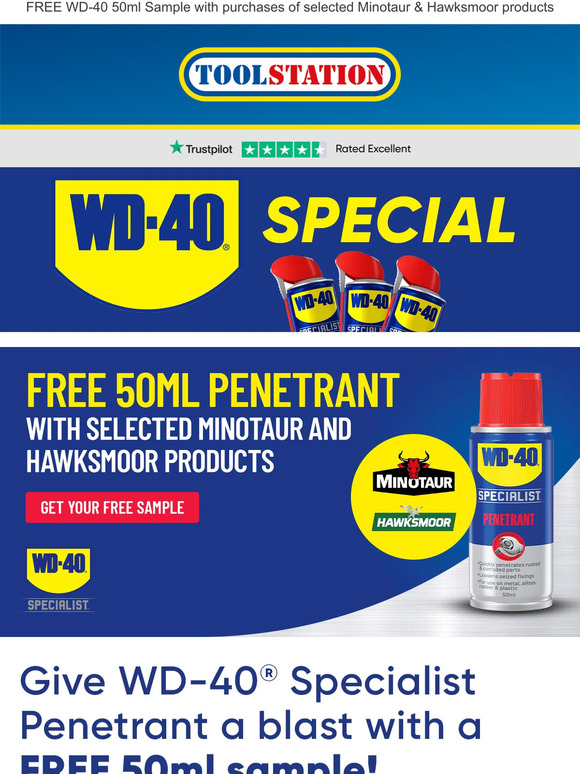 25 off WD40 Specialist Range Milled