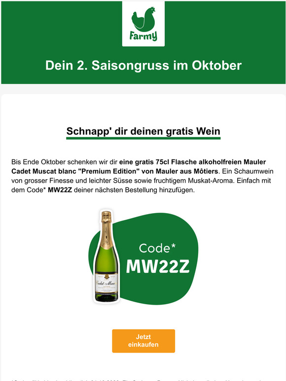 Gratis alkoholfreier Wein für dich!