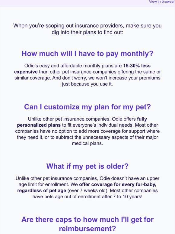 your pet deserves a plan built *just* for them!