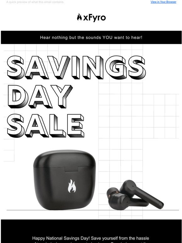 Save big on National Savings Day.