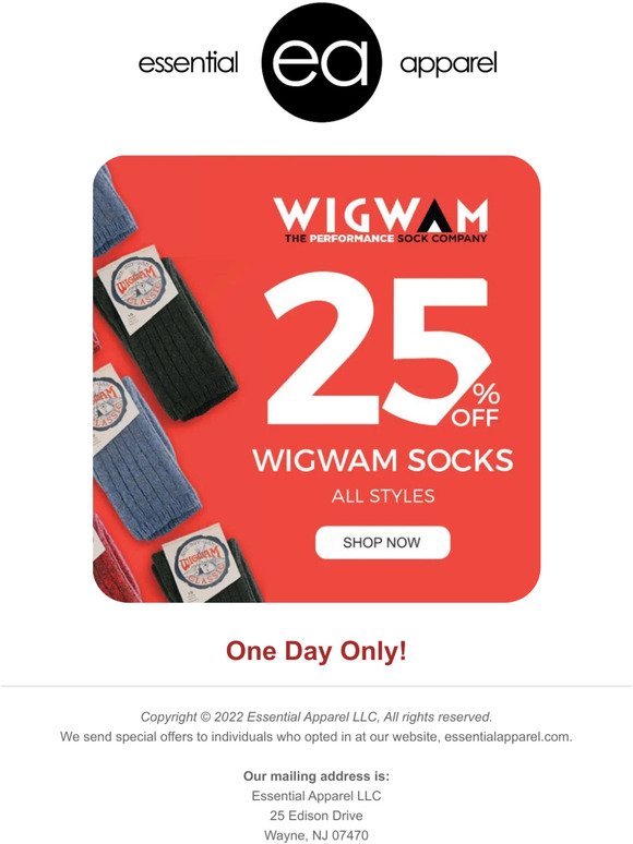 Wigwam Socks - 25% Off
