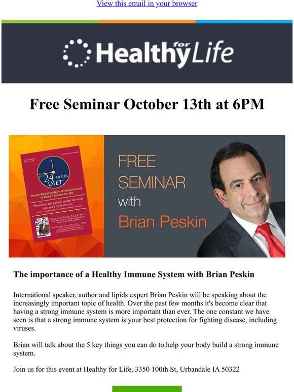 Free Seminar with Brian Peskin