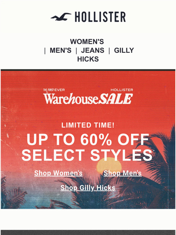 Hollister cheap warehouse sale