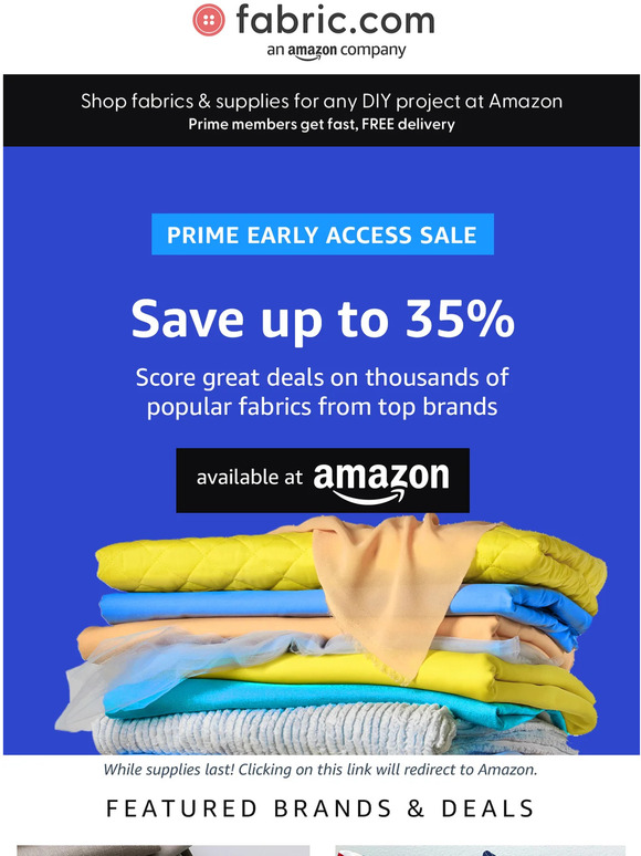 ⏲️ Time is Running out ⏲️ Save up to 35% on Thousands of Fabrics