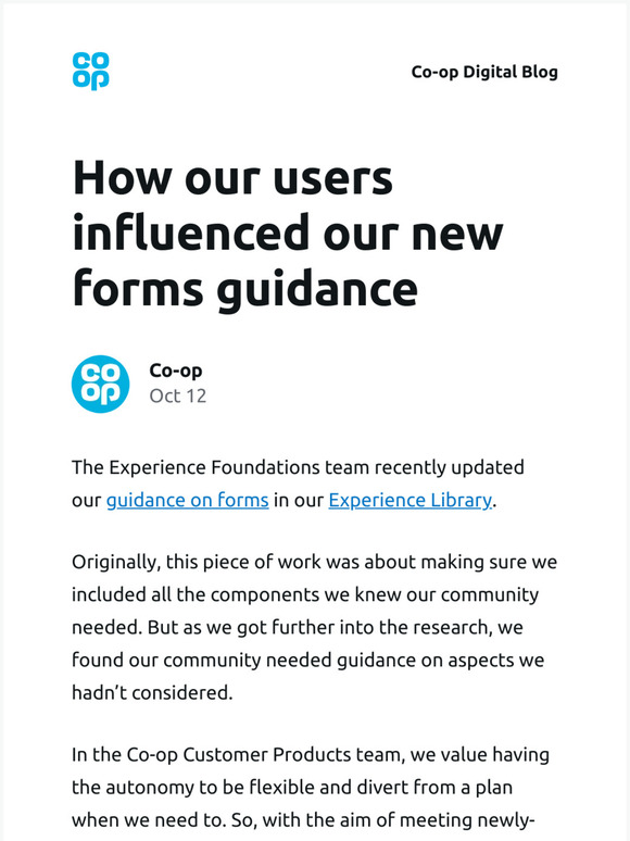 [New post] How our users influenced our new forms guidance