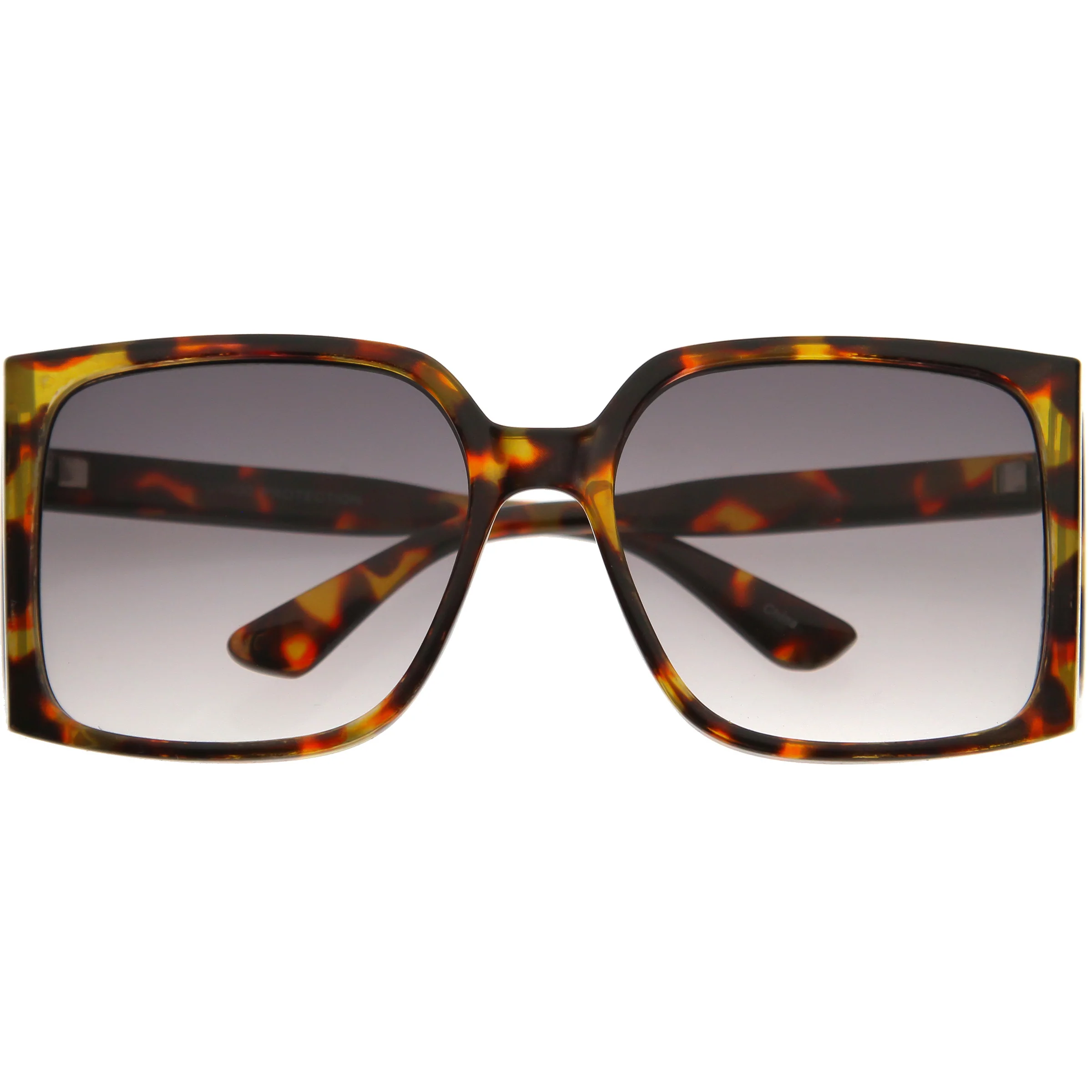 Image of Glam Retro Modern Side Window Lens Oversize Square Sunglasses D317