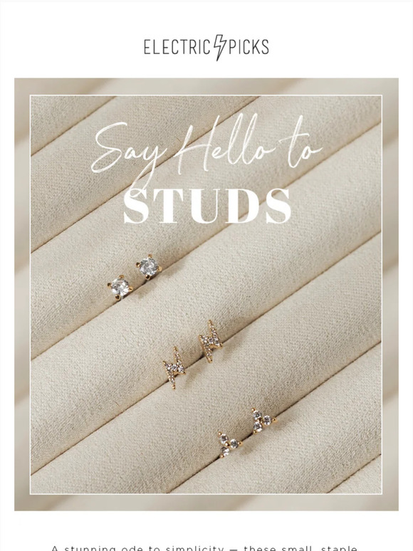 Electric Picks Jewelry Tell Me About It, STUD Milled