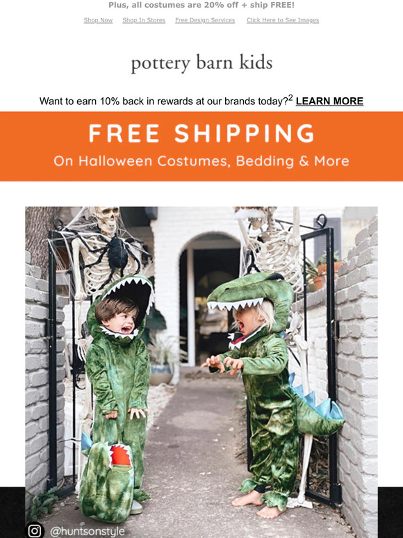 Pottery Barn Kids Hurry! Halloween costumes are disappearing fast 👻(00)