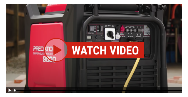 PREDATOR: 9500 Watt SUPER QUIET Inverter Generator with CO SECURE Technology - video
