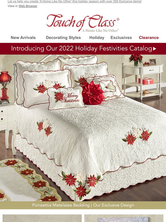 Touch of Class - Home Furnishings, Comforters, Bedspreads, Area