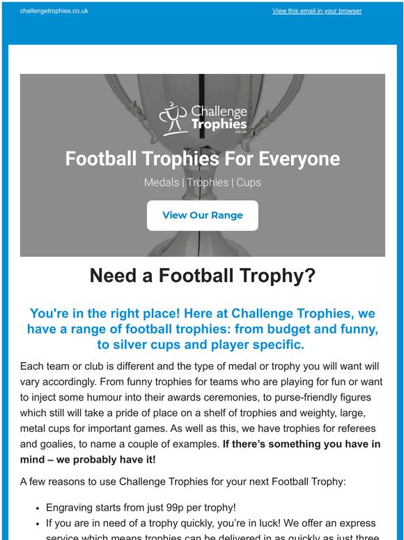 Football Trophies For Everyone