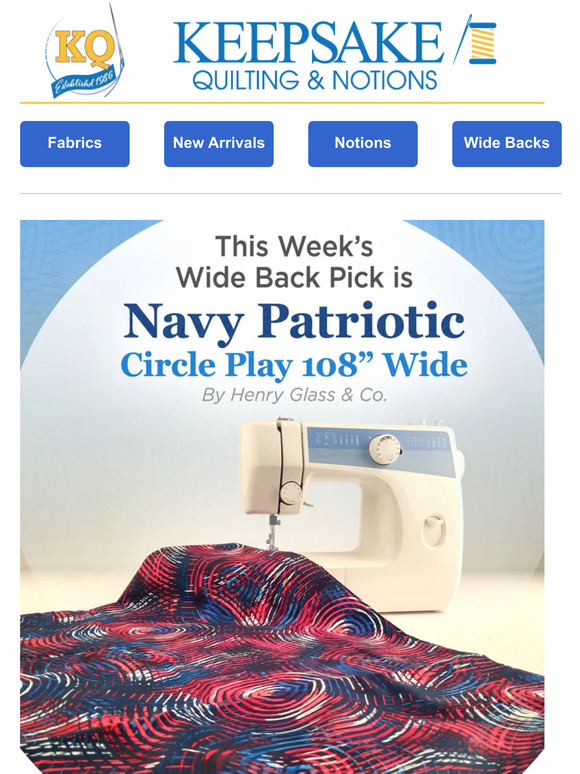 Keepsake Quilting 🤩 Wide Back Wednesday Milled