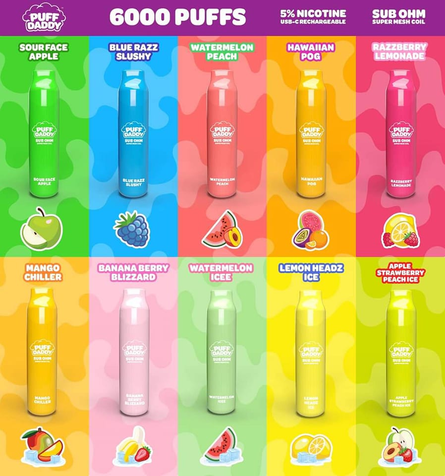 elf bar vape uk Puff Daddy 6000 Puffs Disposable Vape 50mg 14ml 1 Puff Daddy Sub Ohm  Disposable Vape Review – Ejuice Monthly Battery Rechargeable USB-C