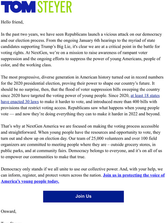 Democracy belongs to everyone