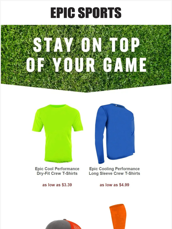 epic sports dri fit shirts