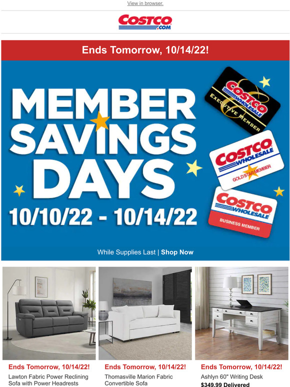 Costco Costco Members Your Member Savings Days Don't End Until
