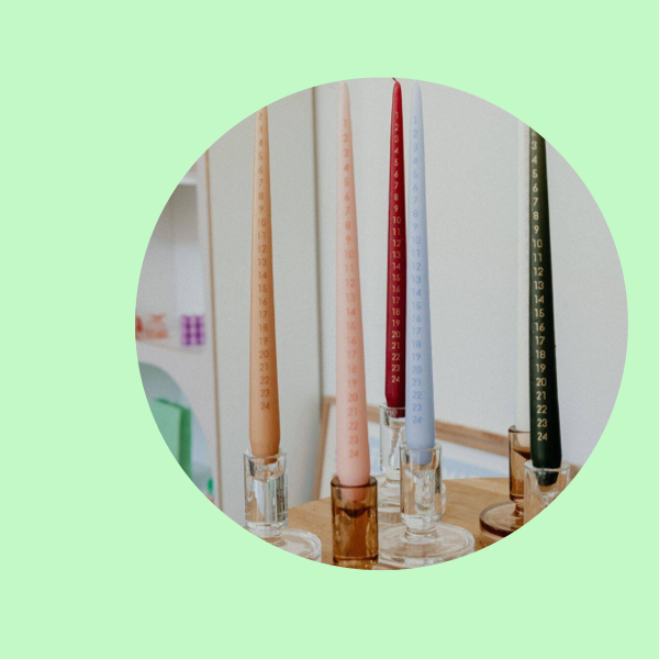 tapered Christmas candle