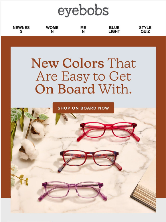 eyebobs eyewear Three new colors to get On Board with🚢 Milled