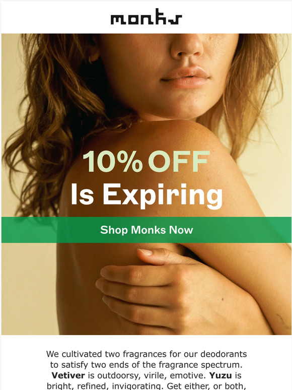 10% off is expiring