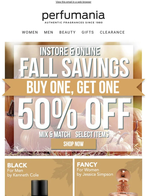 Buy One, Get One 50% Off Designer Fragrances