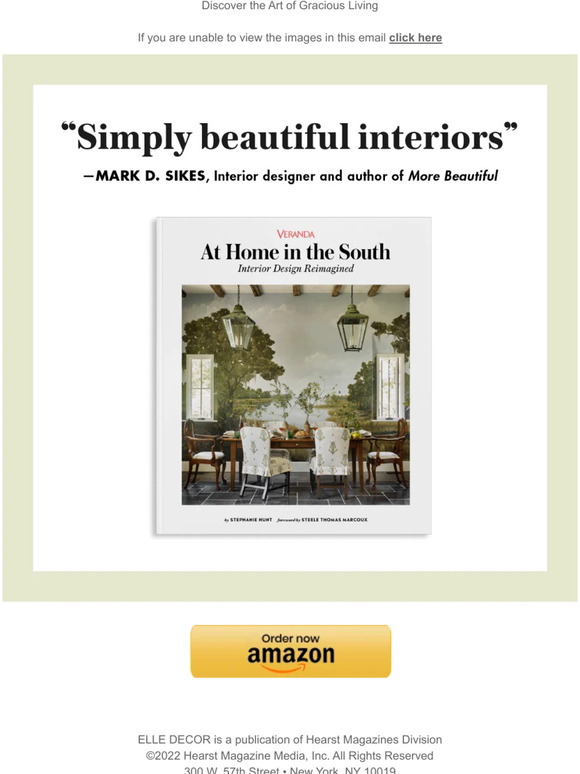 Elle —, Don't Miss Out on Veranda's New Book of Beautiful Design
