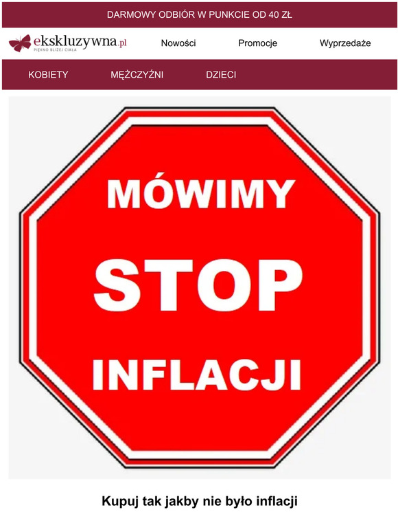 Mówimy STOP inflacji - Ekskluzywna.pl