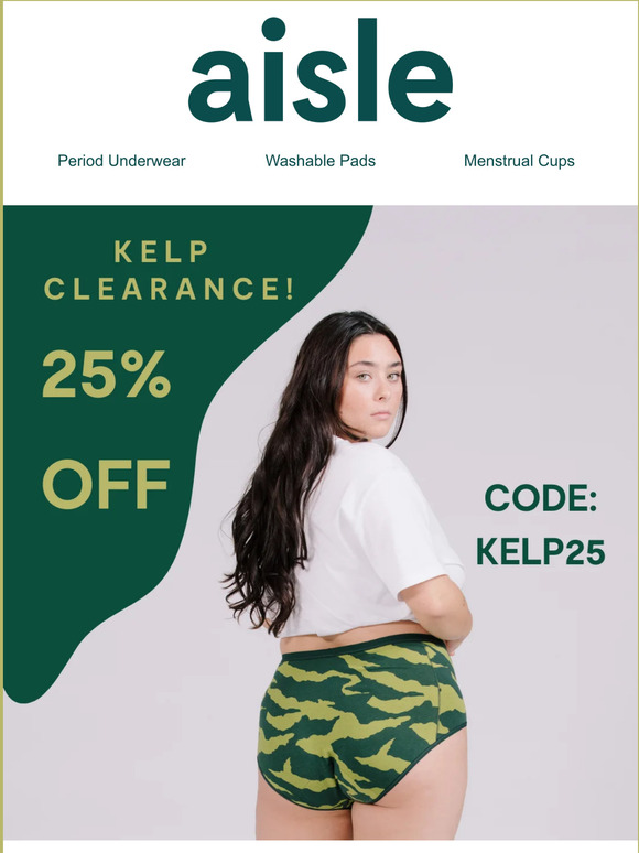 25% Off All Kelp Forest Period Undies