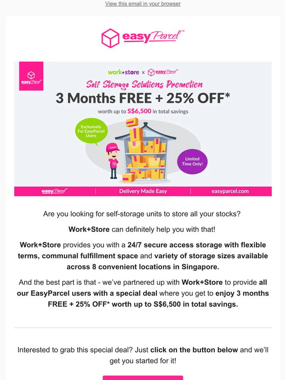 EasyParcel: Work+Store X EasyParcel | One Stop Storage Solutions for ...