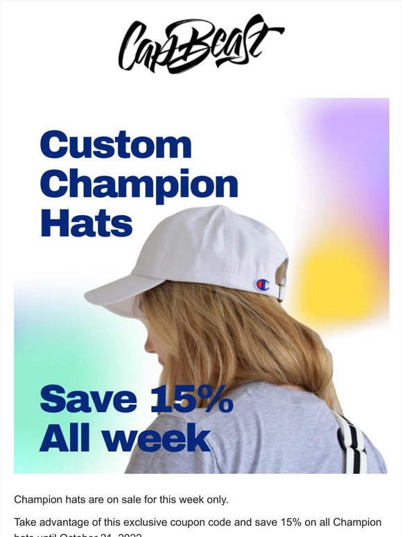 Custom Champion Hats Sale