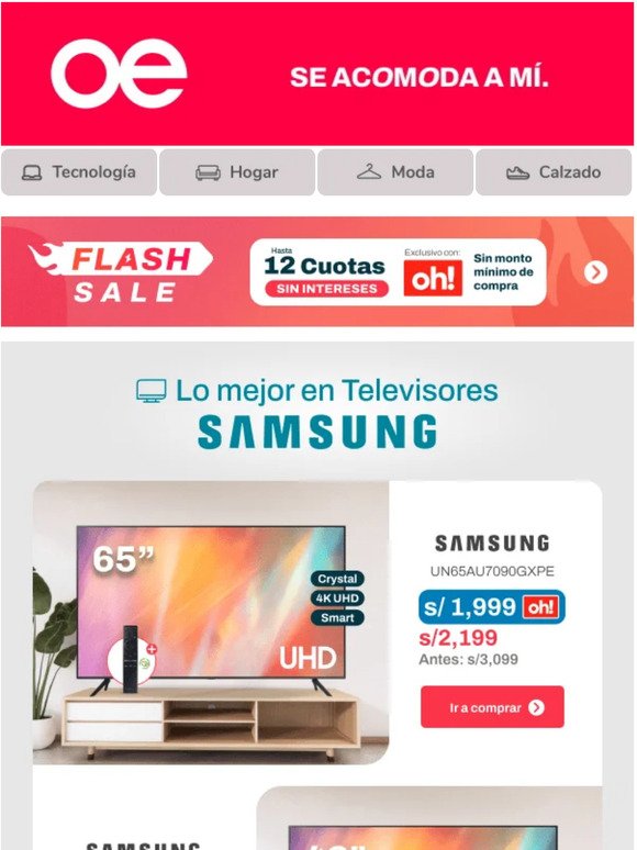 ¡El Flash Sale termina HOY! Lleva esta TV Samsung a tu hogar! 📺🥳