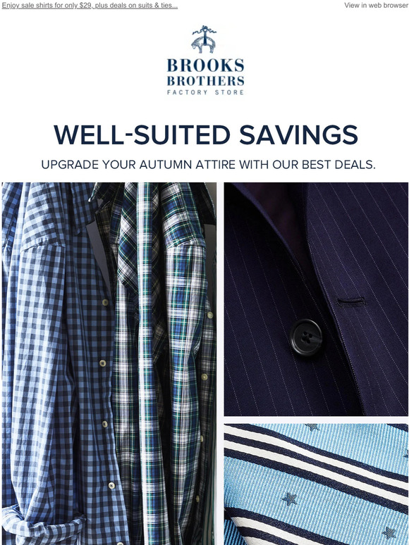 Brooks Brothers Suit up for less Spectacular savings on tailoring
