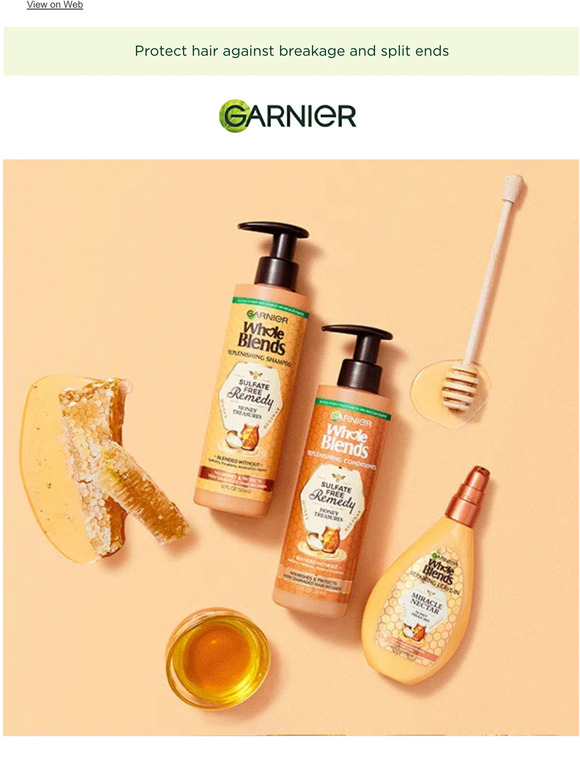 Garnier USA Get 10 benefits in 1 with Whole Blends Miracle Nectar Milled