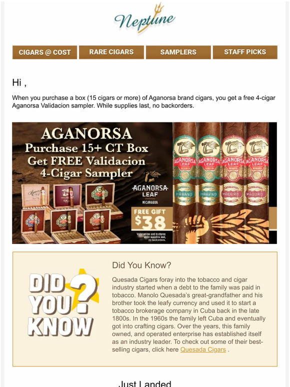 Aganorsa Buy One Box Get a 4Cigar La Validacion