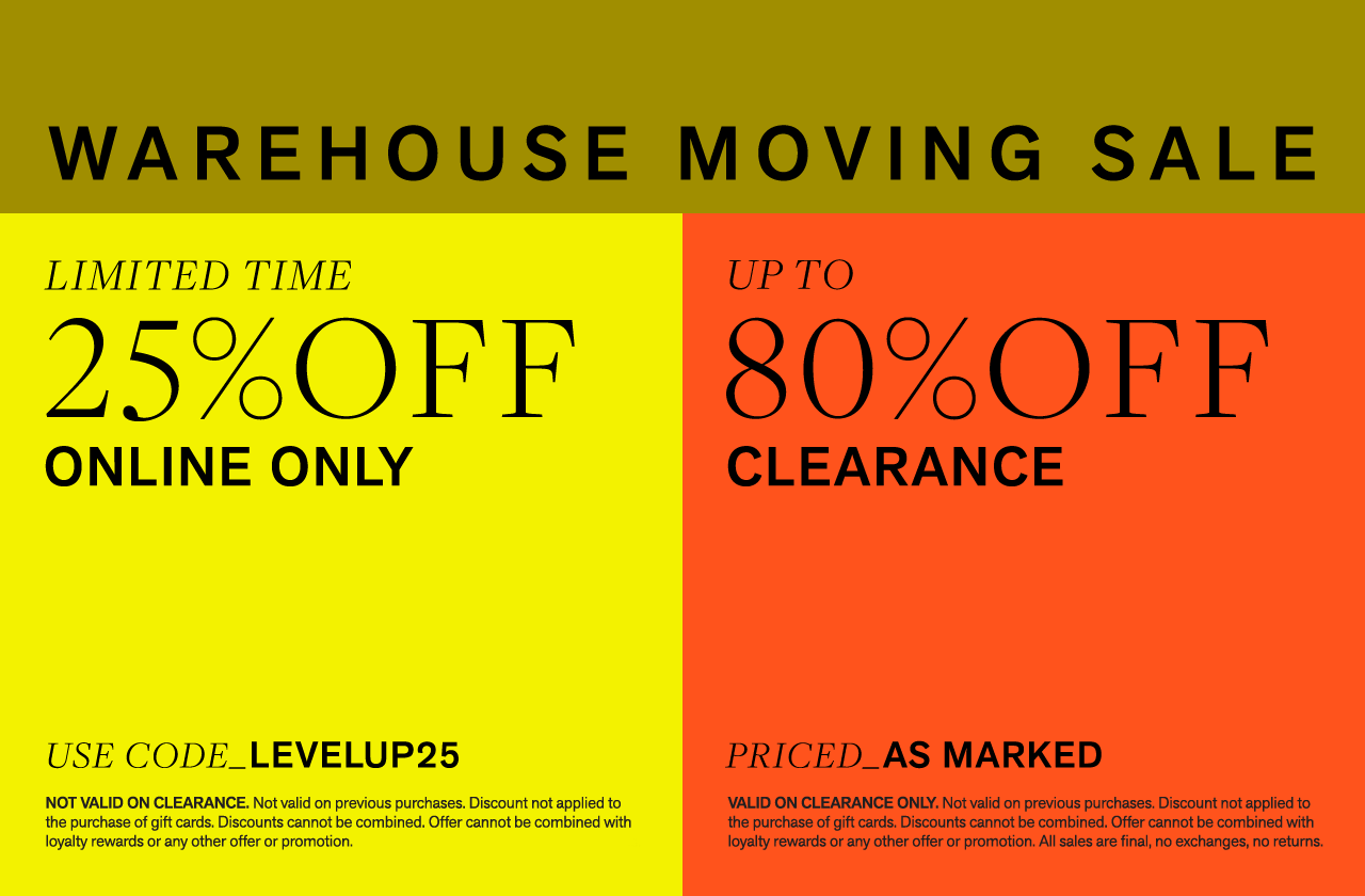 Warehouse relocation - Clearance Sale