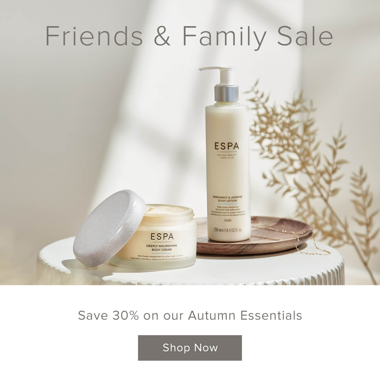 Save 30 percent off on our Fall Essentials