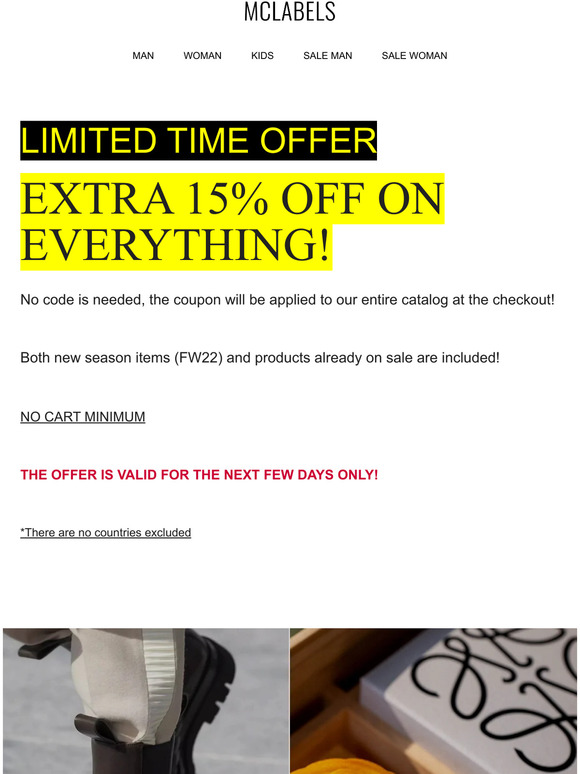 🎁 EXTRA 15 OFF ON EVERYTHING! | LAST DAYS 🎁